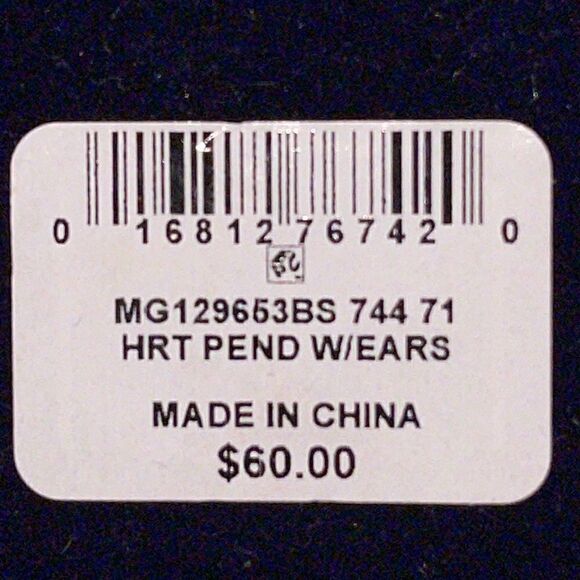 Silver Plate Cubic Zirconia Heart Necklace and Stud Earring Set - Picture 3 of 3